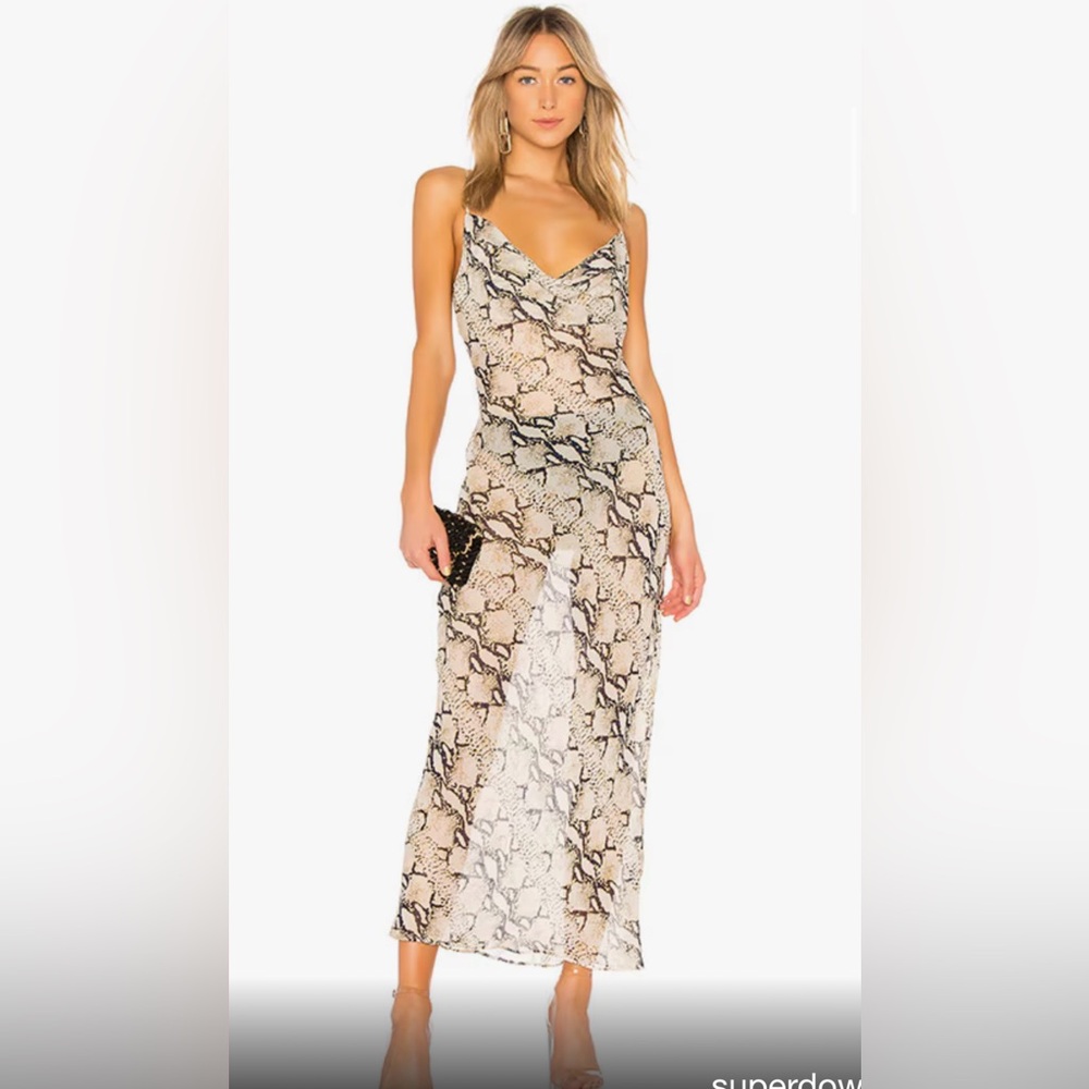 Brand new never worn Superdown Sheer snake print dress